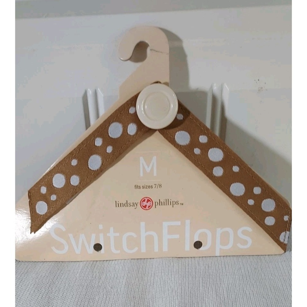 LINDSAY PHILLIPS‎ SWITCHFLOPS STRAP Switch Flops Sandals Size M 7/8 Rebecca Dots